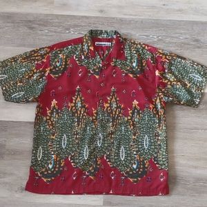 Vintage Presence Clothing Co 100% Polyester Button Down Shirt Size L
